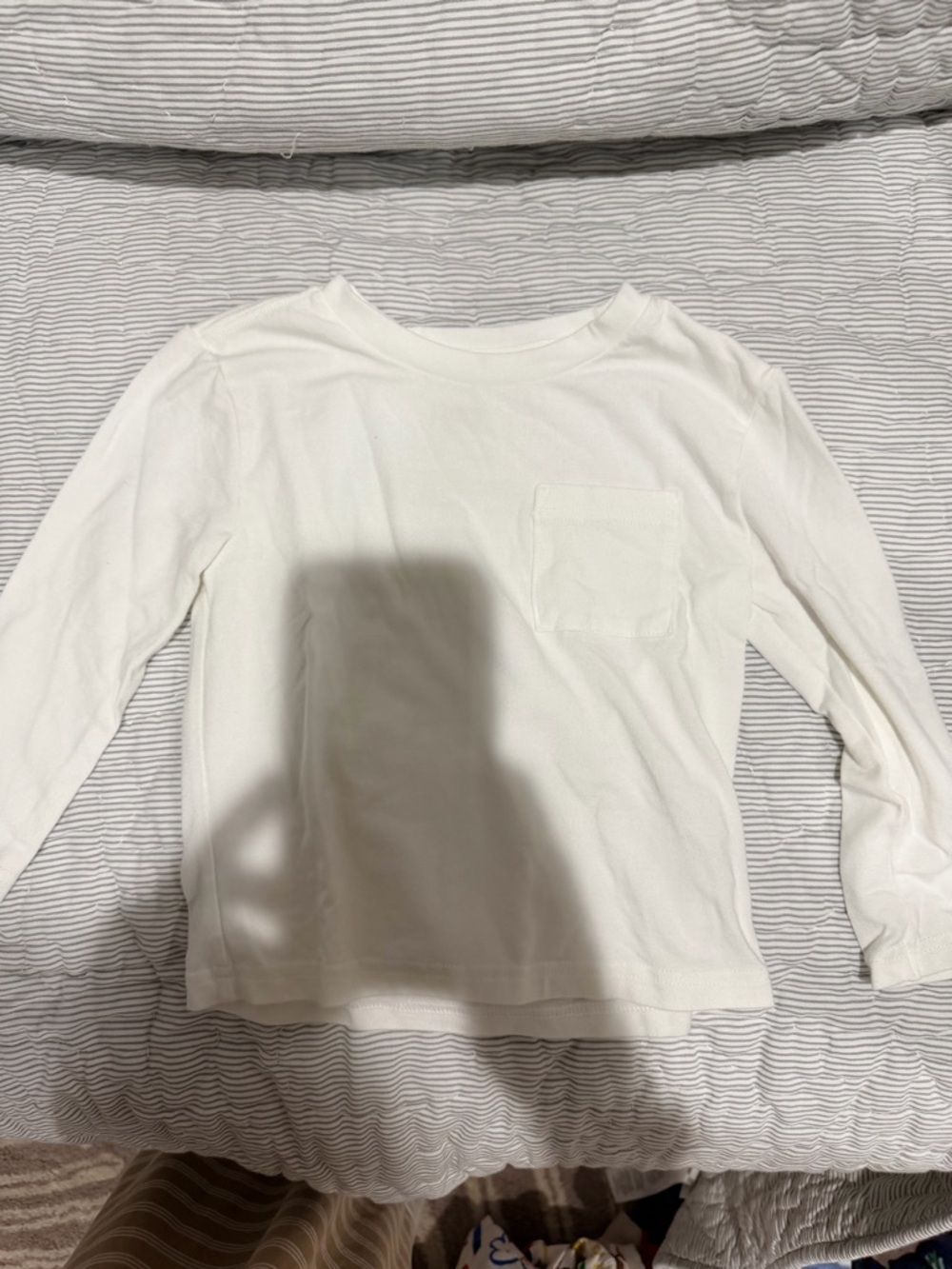 Little Sleepies White Long-Sleeve Pocket Tee for Kids